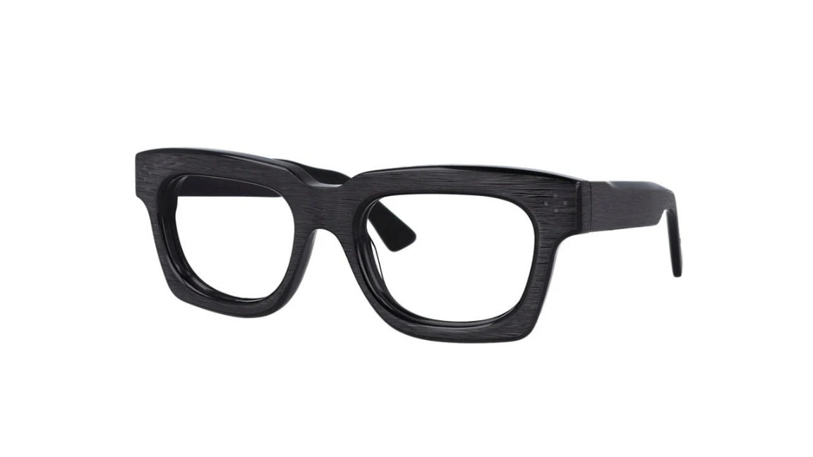 Thick Black eyeglasses on a white background