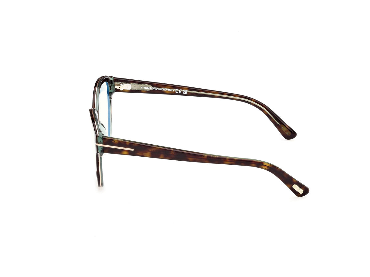 Side angle of tortoiseshell frame on a white background