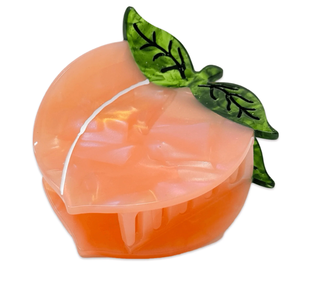 Midi Peach Hair Claw Clip