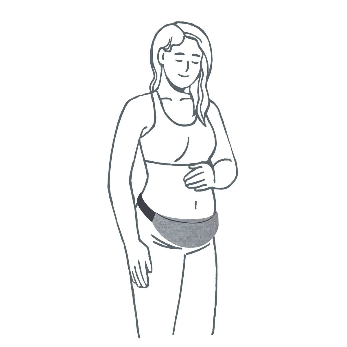 THERALINE Belly Protect Abdominal Belt & Cesarean Section Belt – Melange Medium Grey