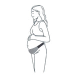 THERALINE Belly Protect Abdominal Belt & Cesarean Section Belt – Melange Medium Grey