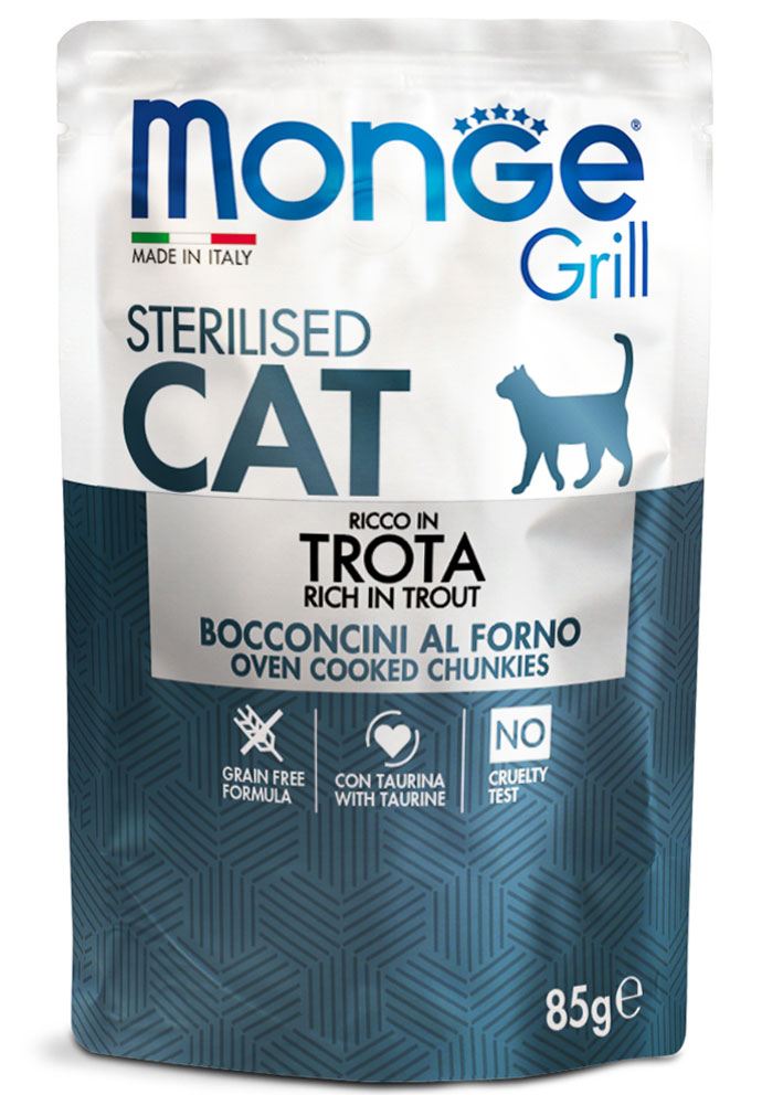 Monge Grill Sterilised Chunkies in Jelly Rich in Trout 85g