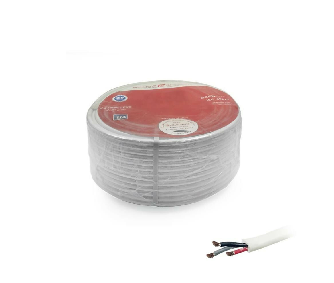Insulated Wire Cable | 3x2.50mm | 91M | White | Liban Cables