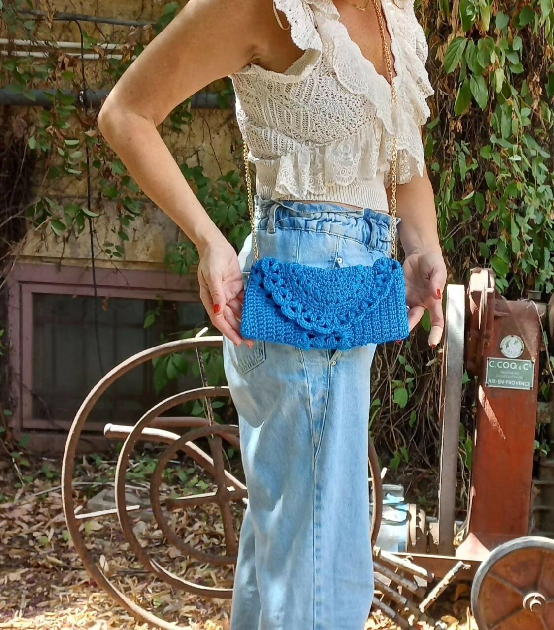 The Cross crochet bag