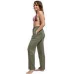 Kali Linen Pants - Olive Green