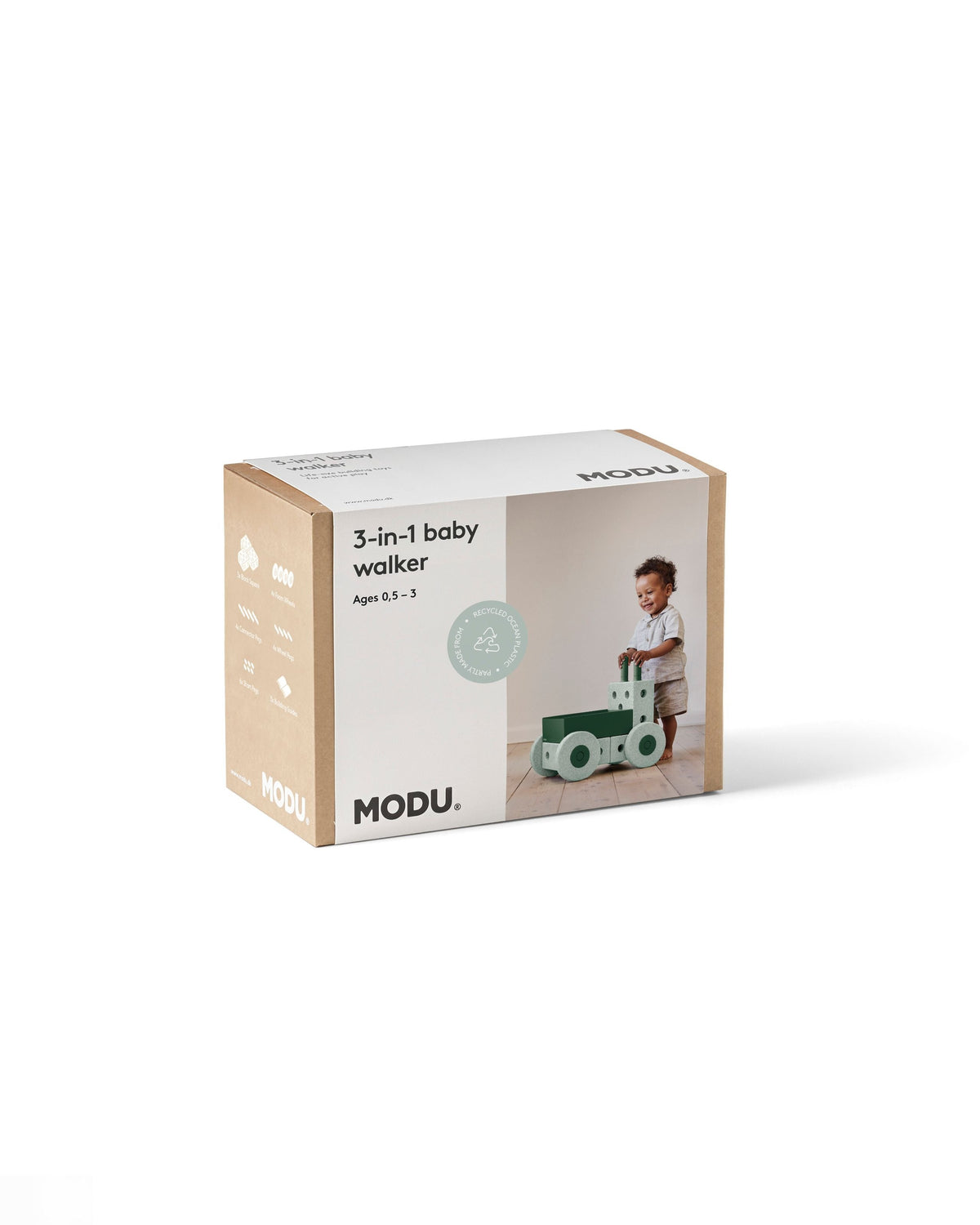 3-in-1 Baby Walker -Ocean Mint / Forest Green