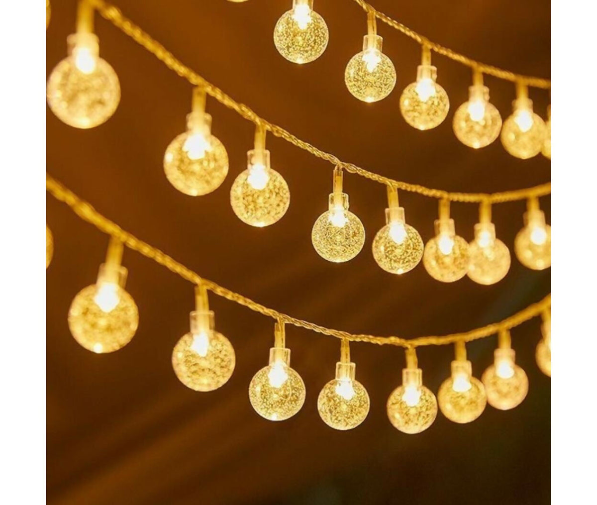 LED Fairy Light | DC Battery | White Ball | Warm White | 3M