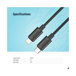 Porodo Blue 20W PD Type C to Lightning PVC Cable 1.2M