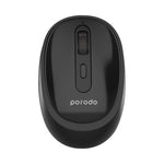 Porodo Dual Mode Wireless BT Keyboard with Mouse - Black