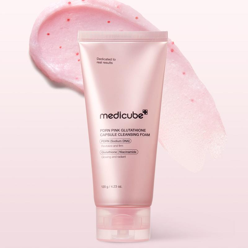 PDRN Pink Glutathione Capsule Cleansing Foam