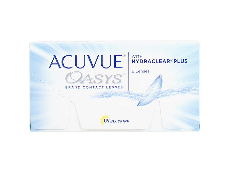 acuvue oaasys monthly contact lenses box with uv blocking - 6 pairs 