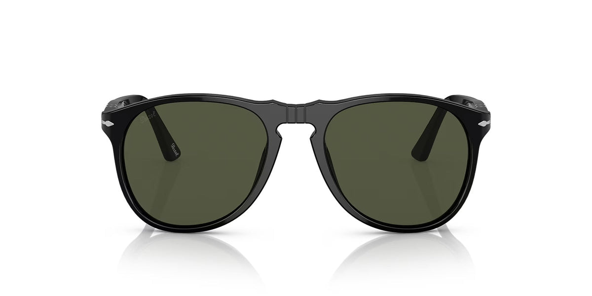 Black sunglasses with dark lenses on a white background