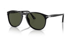 Black sunglasses with silver accents on a white background