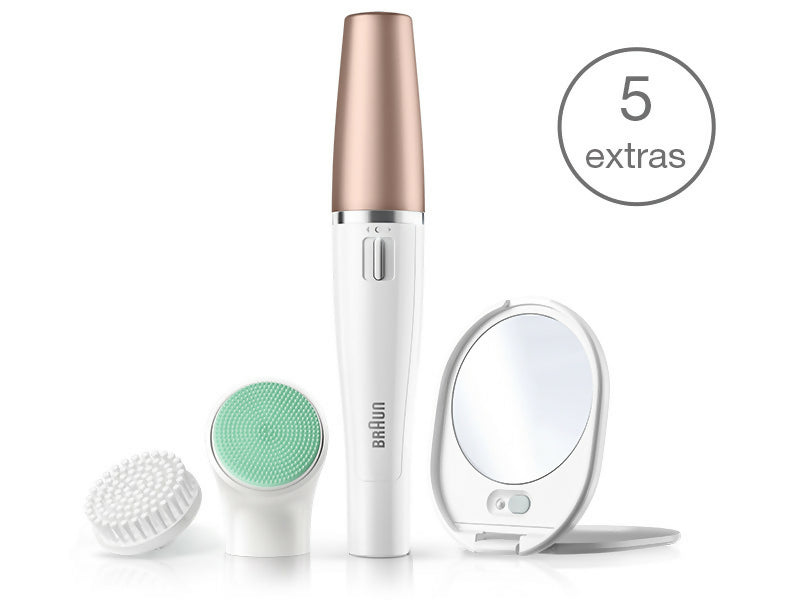 BRAUN EPILATOR FACESPA 851 3-IN-1 FACIAL EPILATING, CLEANSIN