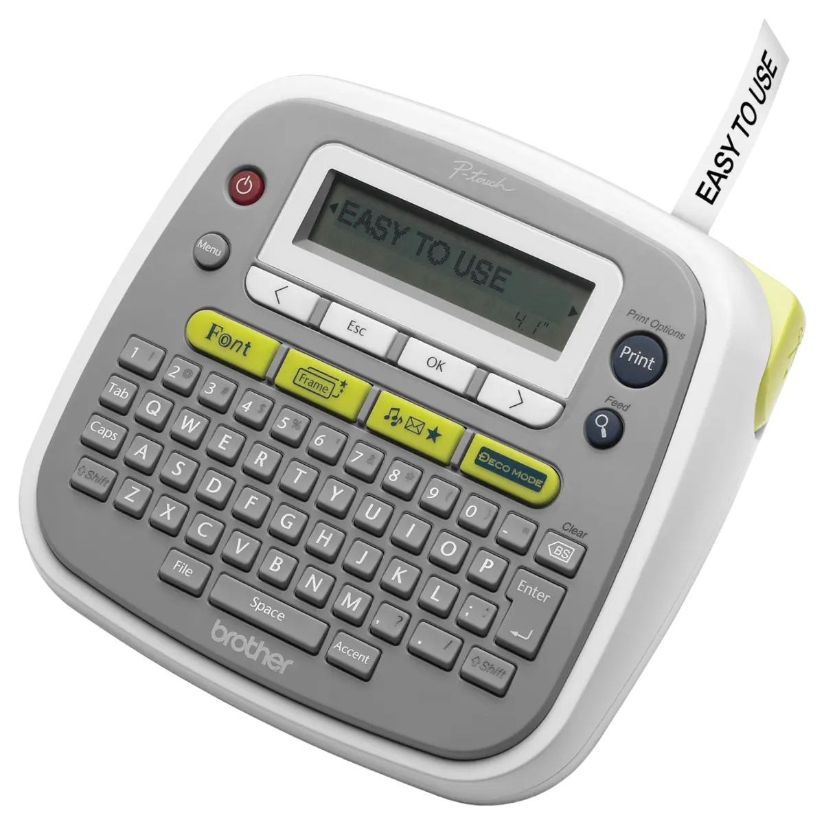 Brother (PT-D200AR) P-touch Handheld Labelling Machine - 12mm Laminated tapes - White