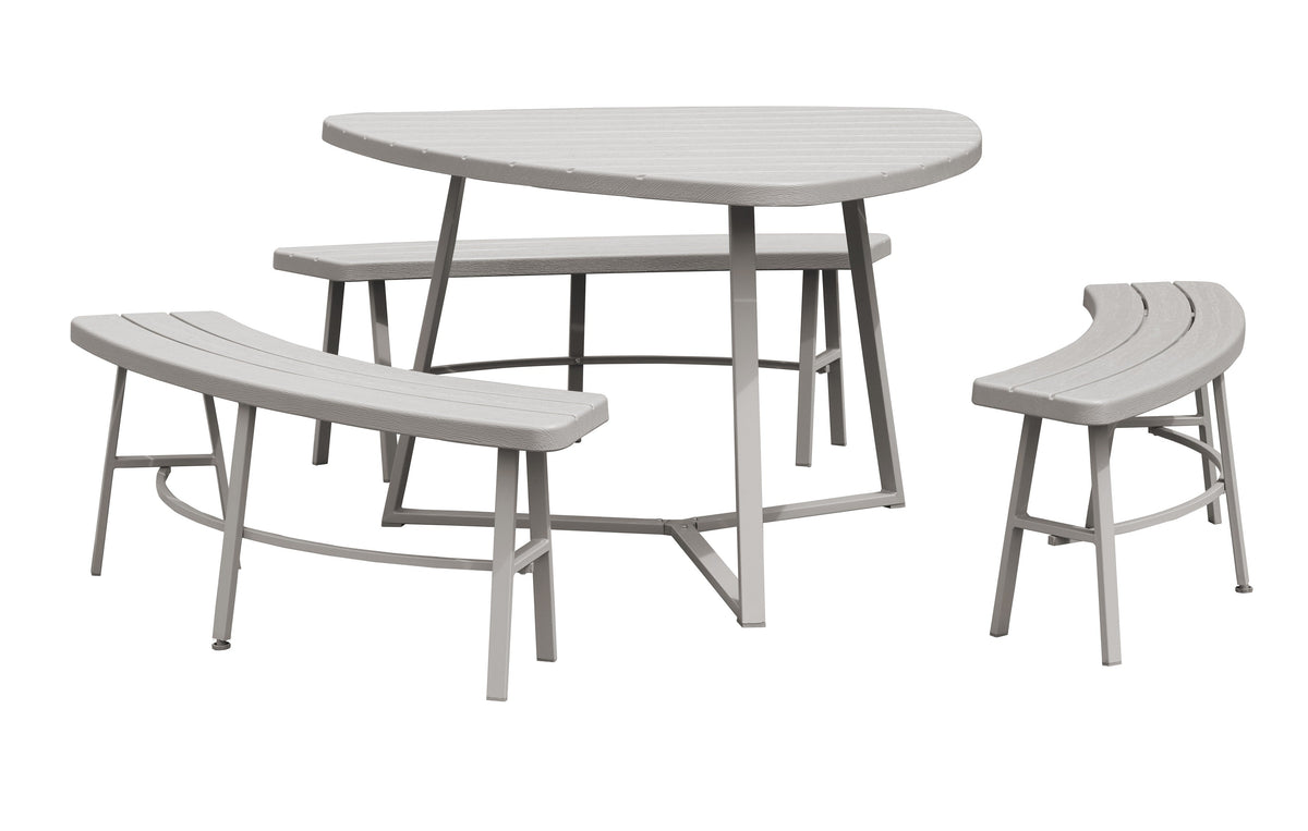 All weather set with wooden design