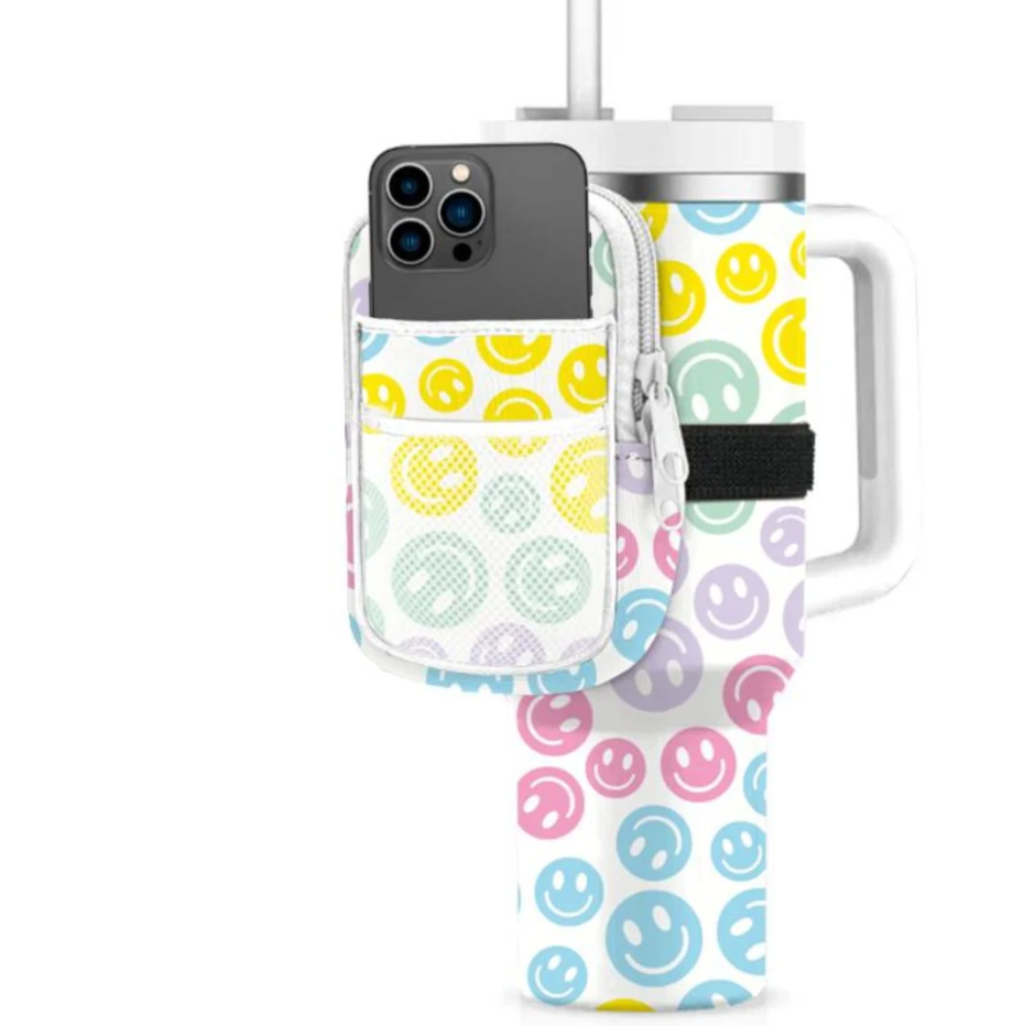 Pastel Happy Face Tumbler Zip Pouch