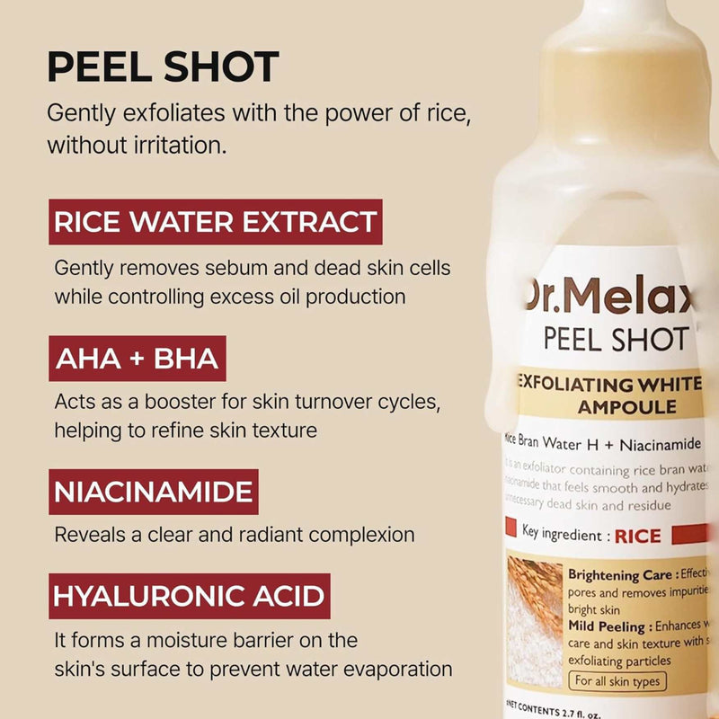 Peel Shot Glow White Rice Peeling Ampoule
