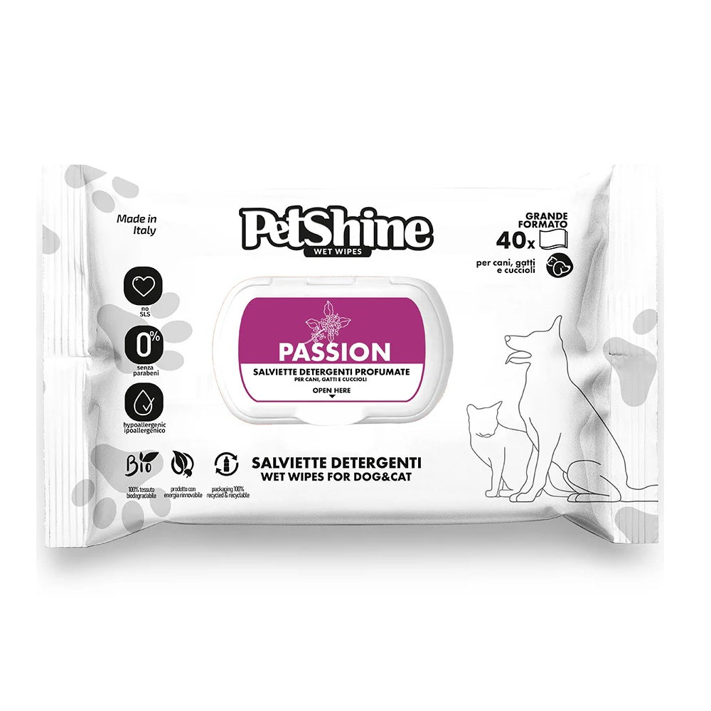 PetShine Wet Wipes Passion 40 pcs