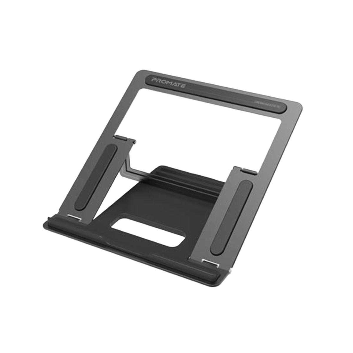 Promate (Deskmate5) Foldable & Portable Stainless Steel Stand for Laptops Up to 17'' - Silver