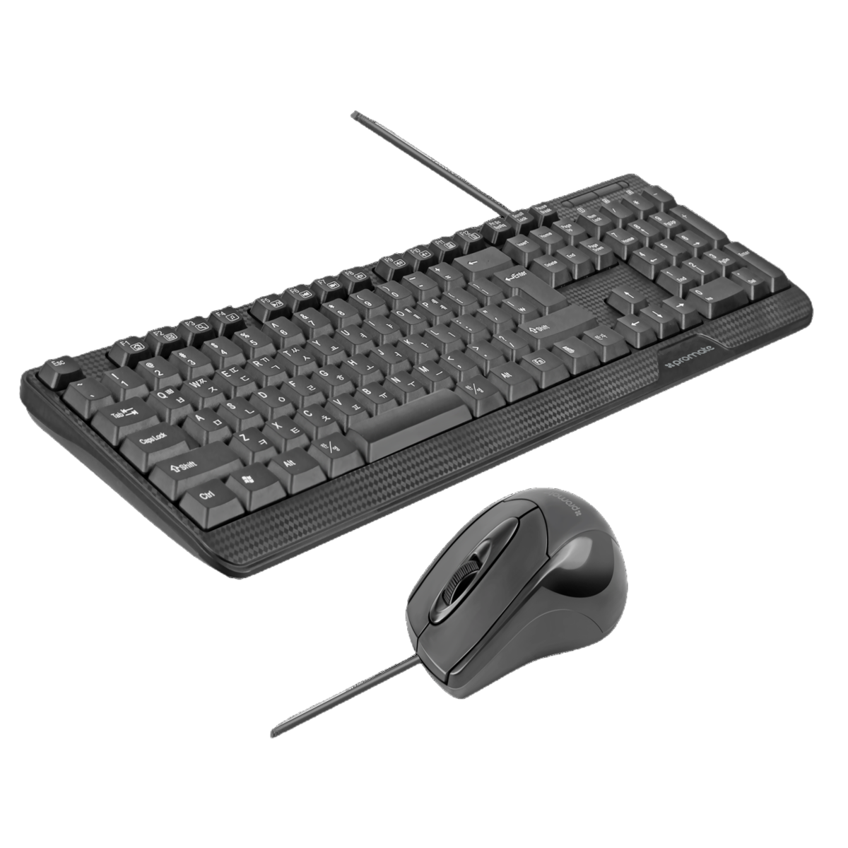 Promate (ProCombo-CM6) Wired Desktop Keyboard & Mouse Combo - AR/US Layout - Black