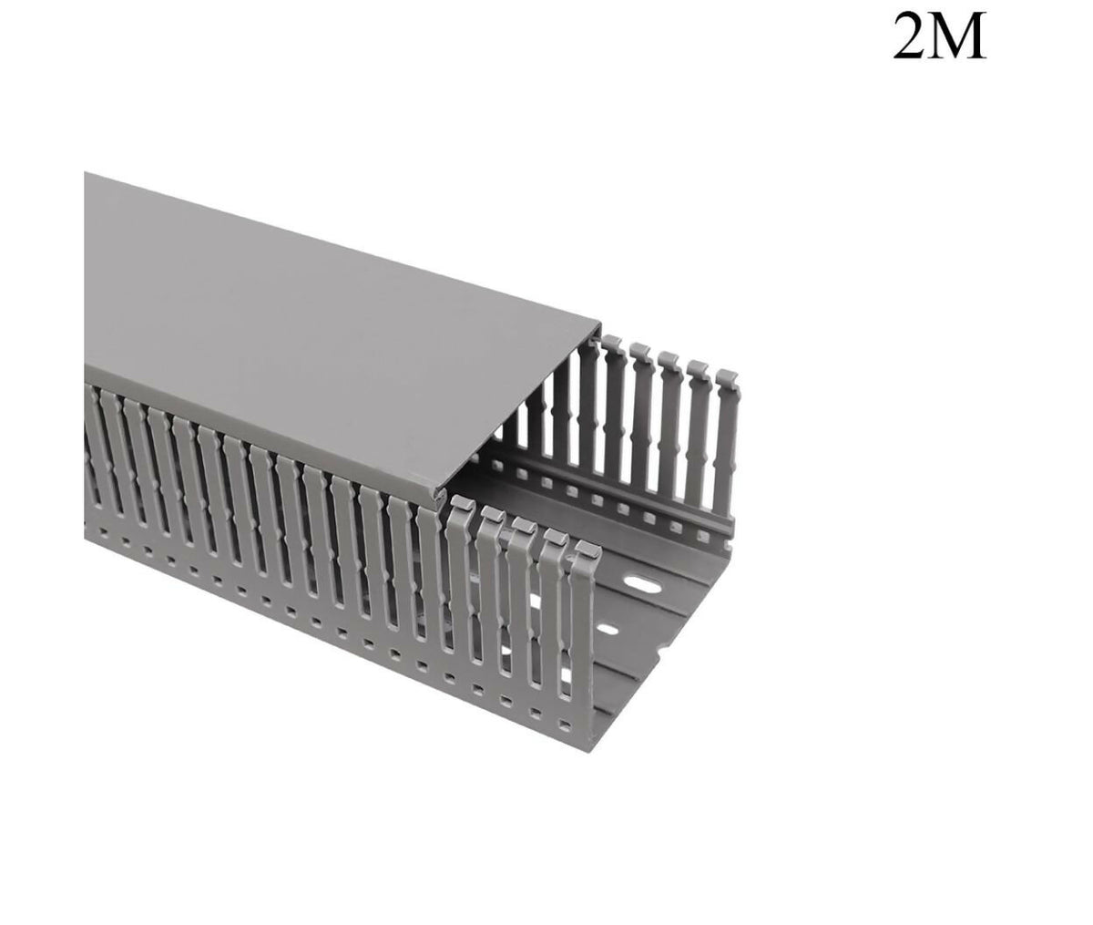 Cable Trunk | Slotted | 100x80mm | 2M | Gray