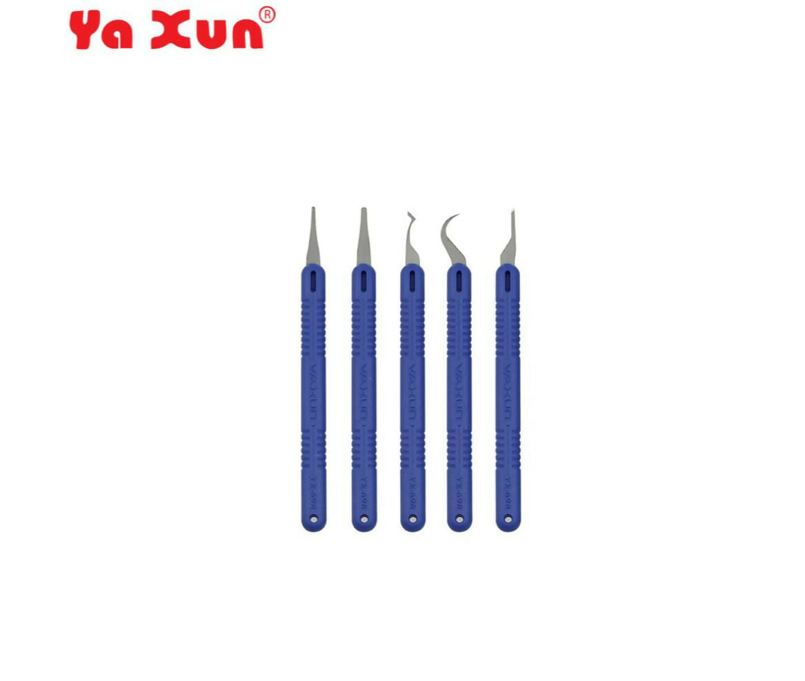 Mobile Tools Set | Opening Tool | 5pcs | YX698 | Silver | Yaxun