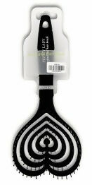 Heart Shape Flexible Vent Black Hair Brush