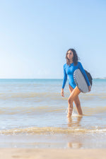 La Ola Long Sleeve Swimsuit - Electric Blue