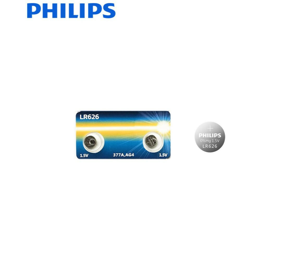 Alkaline Coin Battery | AG4 1.5V | 2pcs | Philips