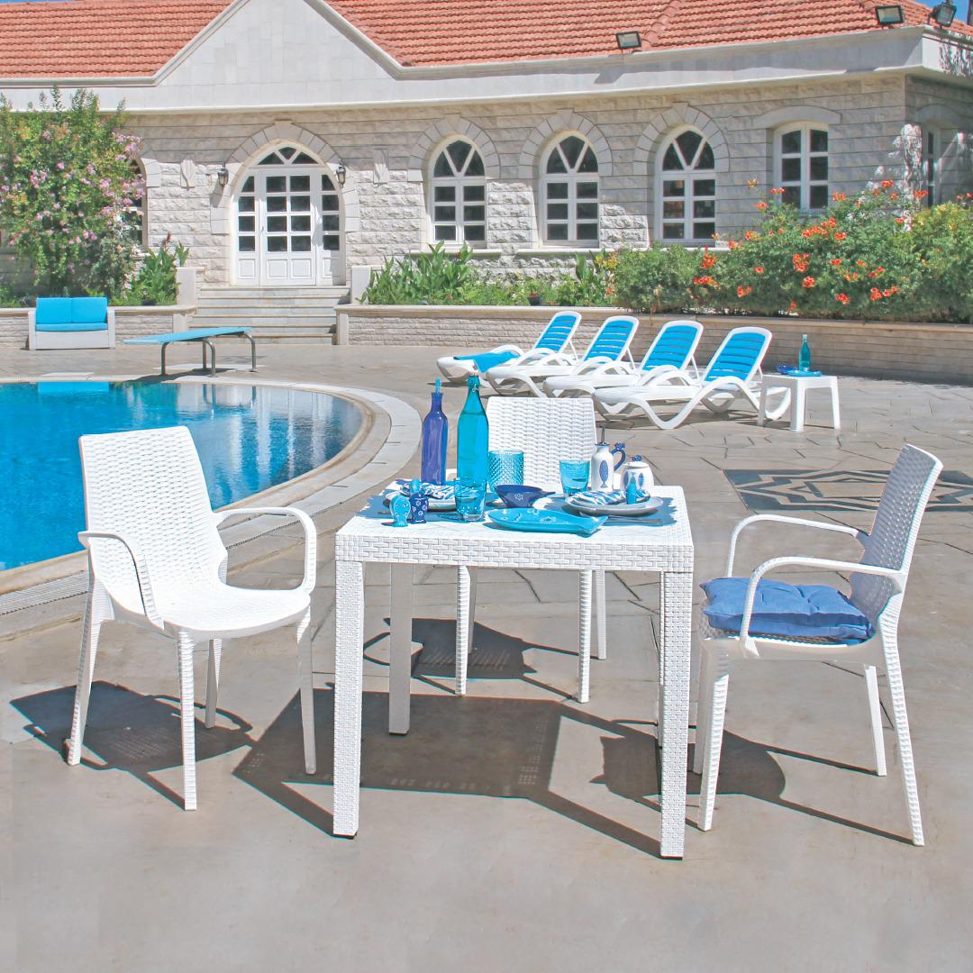 Rattan Square Table