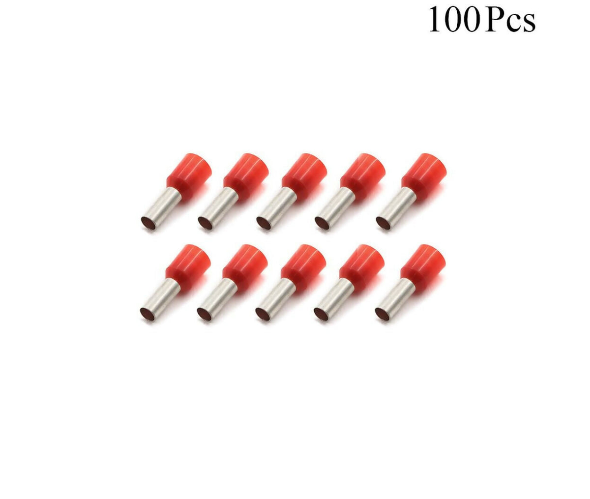 Cable Lugs Insulated Set | ET-10-12 | Cord End | 10mm | Red | 100pcs