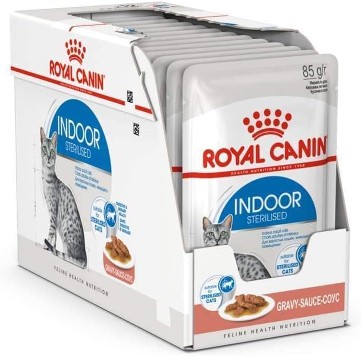 Royal Canin Indoor Sterilised Cat Wet Food in gravy 12x85g