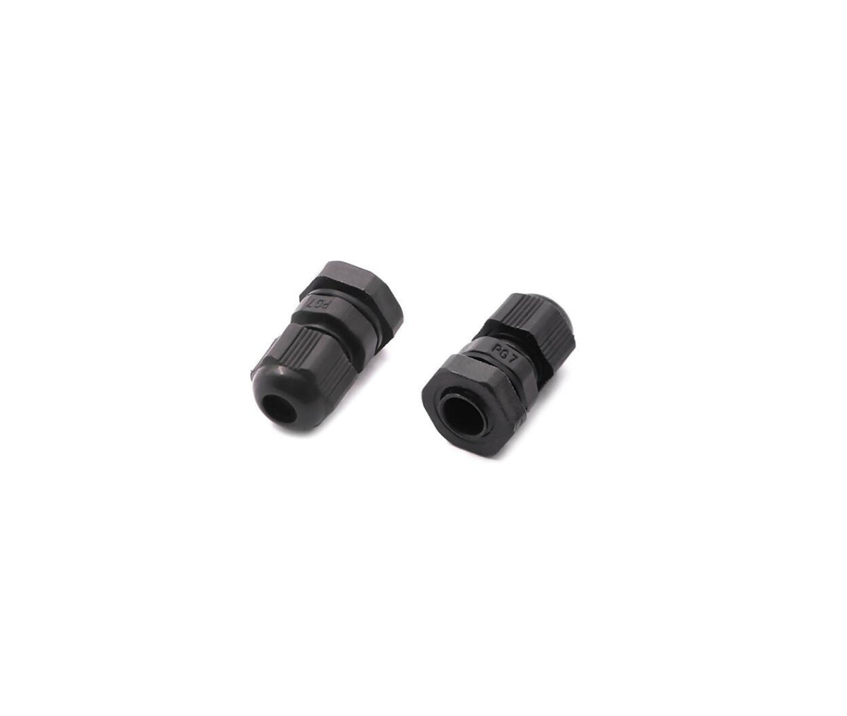Plastic Cable Connector| PG7 | Waterproof | 3~7mm | Black