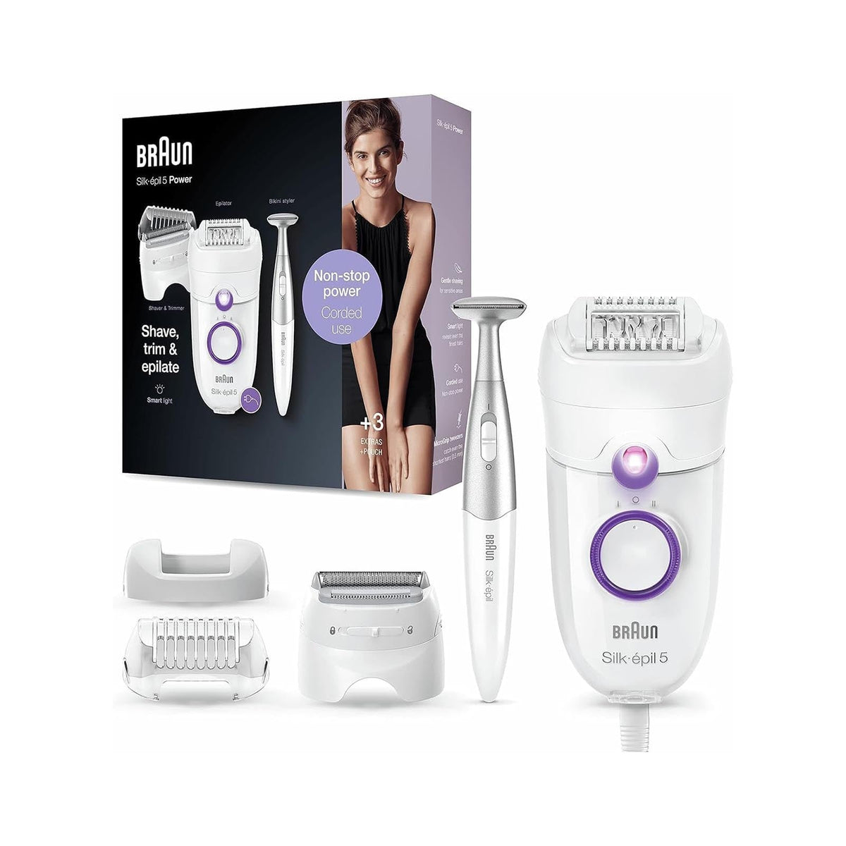 Braun Silk epil 5 For Wet and Dry use, W Bikini Styler,