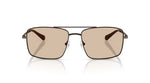 Brown colored sunglasses on a white background. 