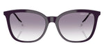 Purple sunglasses on a white background. 