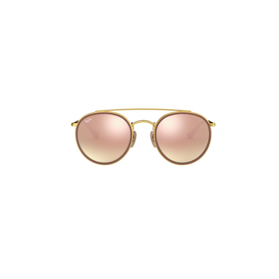 Gold  sunglasses with pink mirror lenses 