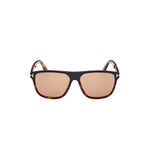Black havana glasses on a white background