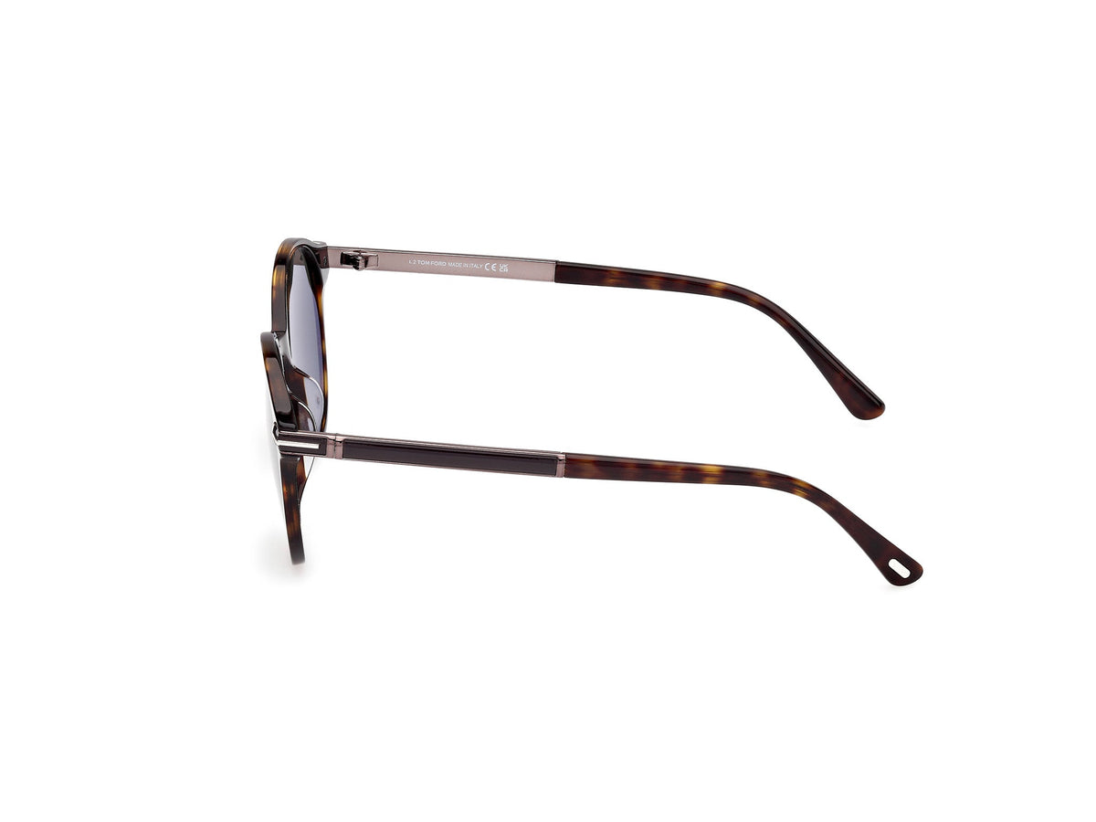 Round sunglasses on a white background