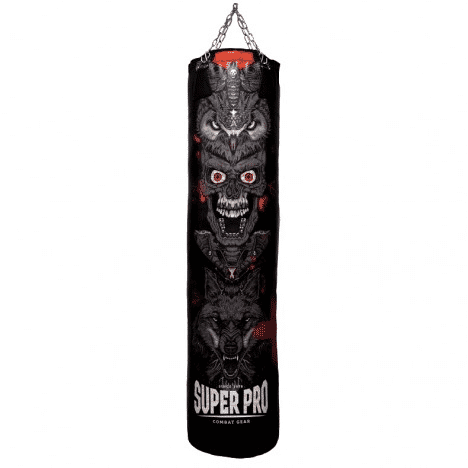 SUPER PRO COMBAT GEAR FULL COLOR BOXING BAG SKULL