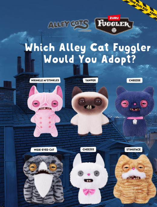 ZURU Fuggler Alley Cats Plush