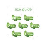 Pureborn  Organic Nappies - Size 2 - S - 3-6 kg - 128 Count