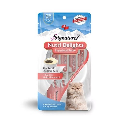 Signature7 - Cat Creamy Treat Mackerel with Chia Seed 4x15g (Sunday)