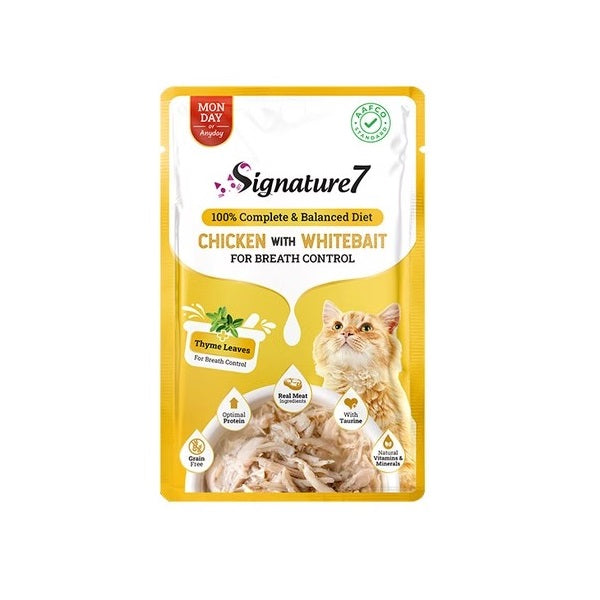 Signature7 - Cat Wet Pouch Chicken with Whitebait with Thyme Leaves 50g (Monday)