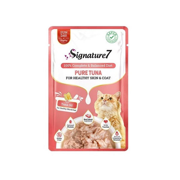 Signature7 - Cat Wet Pouch Pure Tuna with Tuna Oil 50g (Sunday)