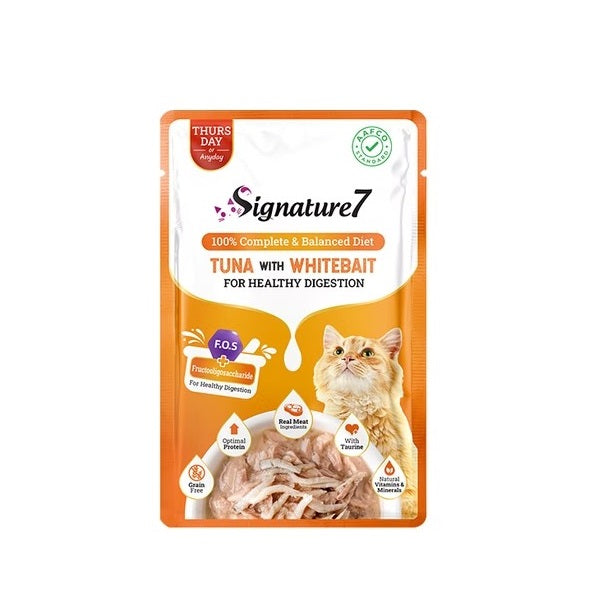Signature7 - Cat Wet Pouch Tuna and Whitebait with Fructooligosaccharide 50g (Thursday)