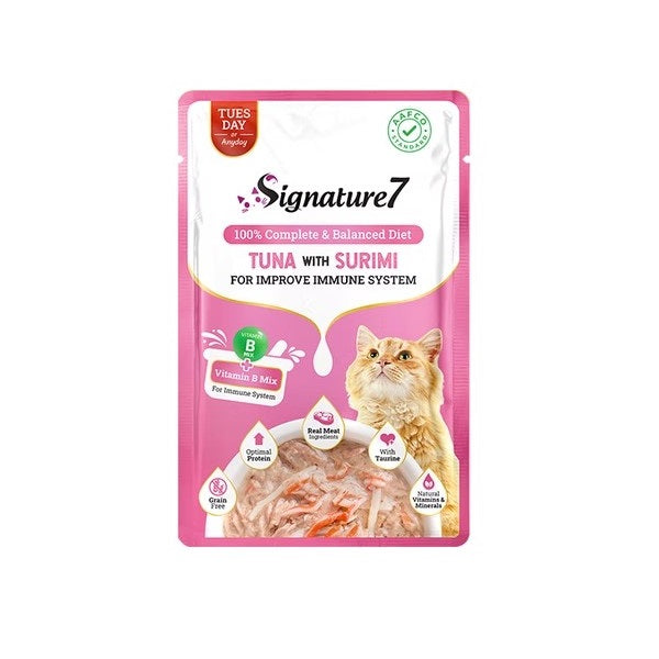 Signature7 - Cat Wet Pouch Tuna with Surimi with Vitamin B Mix 50g (Tuesday)
