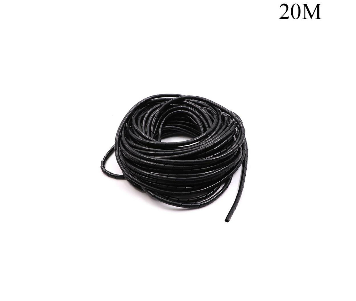 Cable Organizer | Flexible Spiral | 6mm | 20M | Black