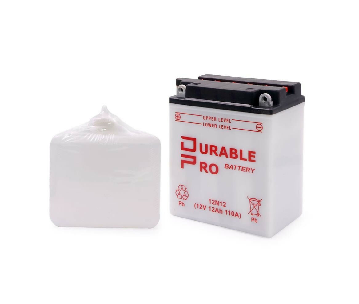 Motorcycle Battery | 12N12 Durable Pro| 12V 12Ah